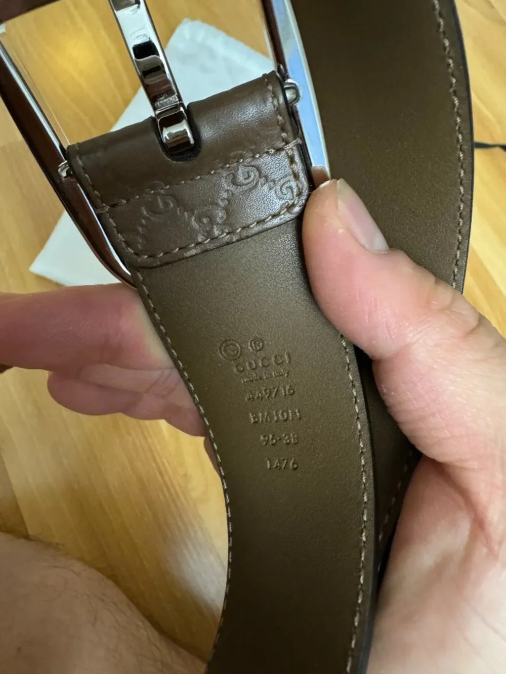 Gucci Belt Brown 449716 Sz 95/38 w/ Dust Bag ✨